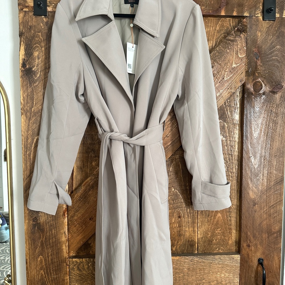 NWT Stylish Taupe Trench Coat